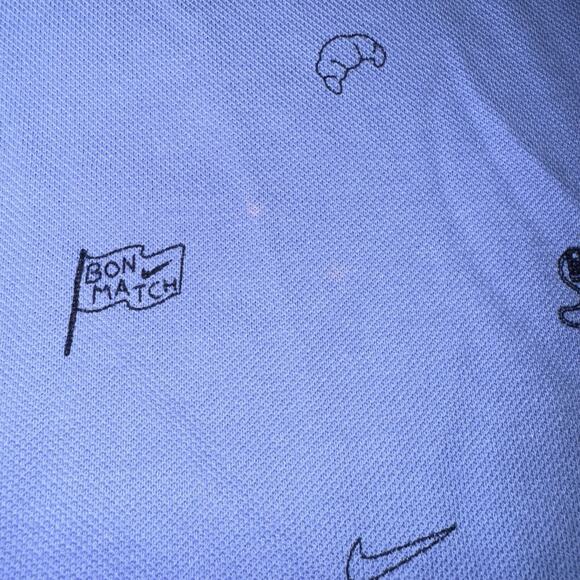 NIKE DRI FIT Tennis POLO SHIRT L Blue - Picture 6 of 10